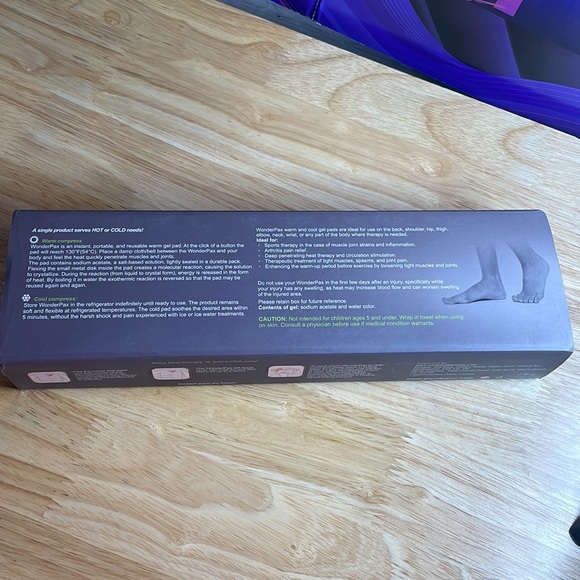 The WonderPax Reusable Cool/Warm Gel Pack FEET New In Box - Picture 3 of 10